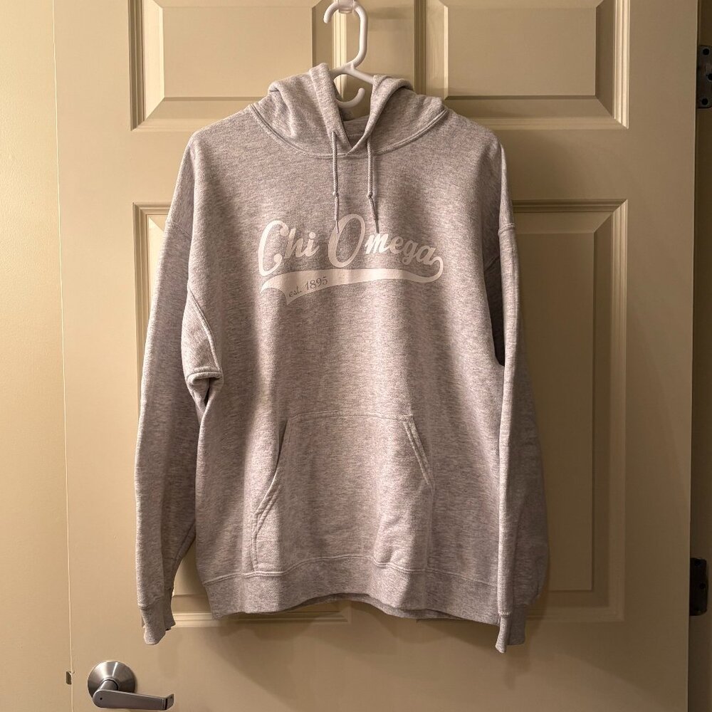 Chi Omega Grey Hoodie